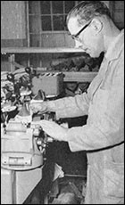 Horace Attley at work.