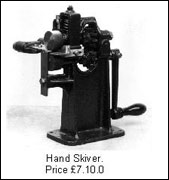 Hand skiving machine