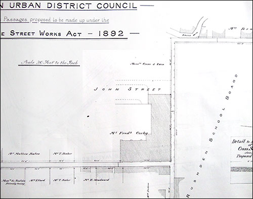 A plan showing the footpath