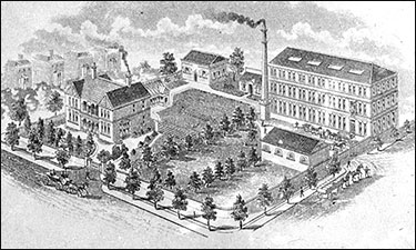 factory and houses