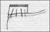 Drawing showing the inside method of heel attachment
