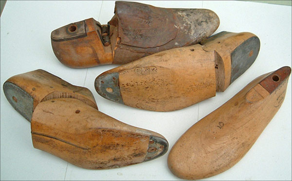 Picture of a selection of wooden lasts