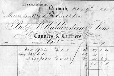 Invoice for more leather