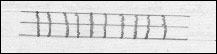 Drawing showing a screwed seam