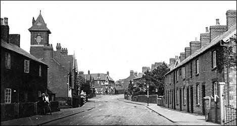 The view up the road towards Newton Bromswold