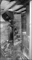 The stairs in the cottages