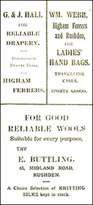 G & J Hall, Wm Webb, E Buttling