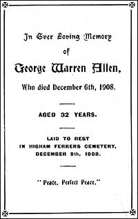 Mortuary Card