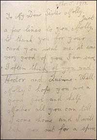 Letter in 1917