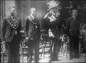taking the salute