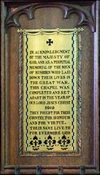 1919 plaque WWI