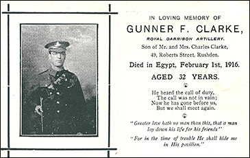 memorial card