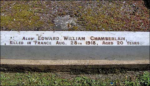 The kerbstone in Rushden Cemetery