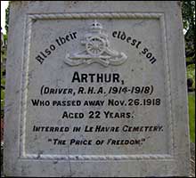 The panel to Arthur