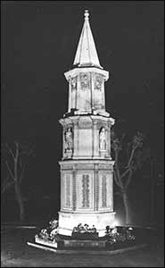 War Memorial floodlit