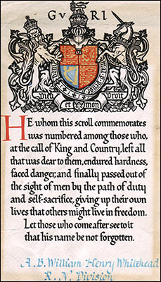 Commemorative scroll